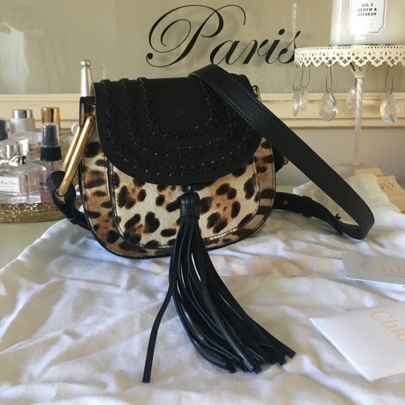 Chloe Handbags - Chloe Hudson Black Leather and Leopard Bag